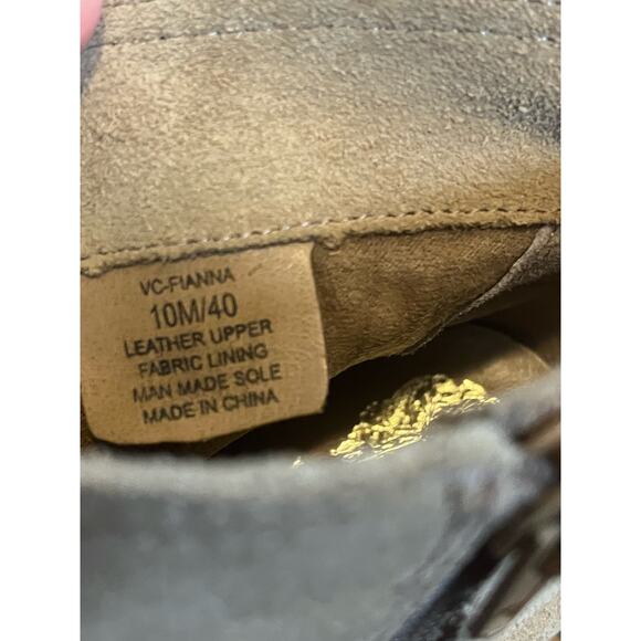 NWT Vince Camuto Fianna Tan Suede Tassel Heeled Ankle Boot‎ Size 10 - Picture 7 of 8